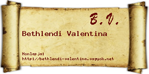 Bethlendi Valentina névjegykártya